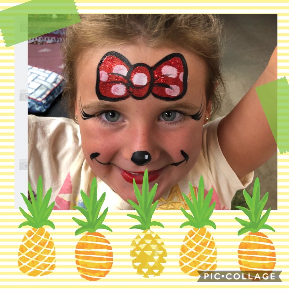 Charlotte got her face painted at the local fair!